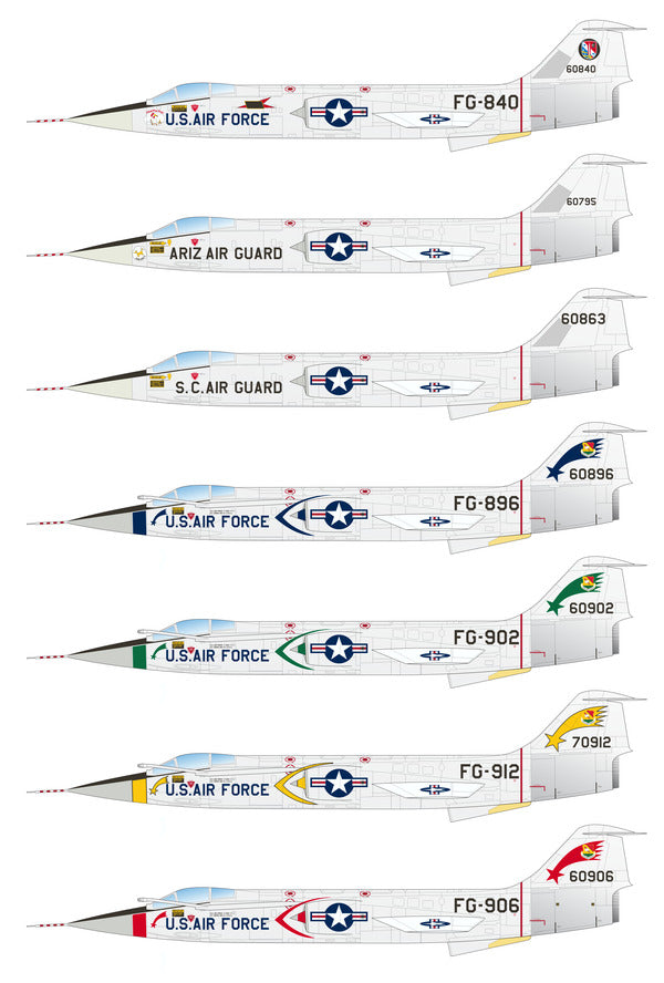 Caracal CD72142 1:72 USAF Lockheed F-104A/C Starfighter Decals