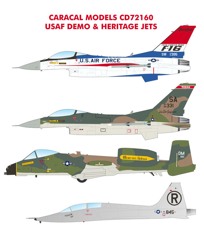 Caracal Models CD72160 1:72 USAF Demo & Heritage Jets