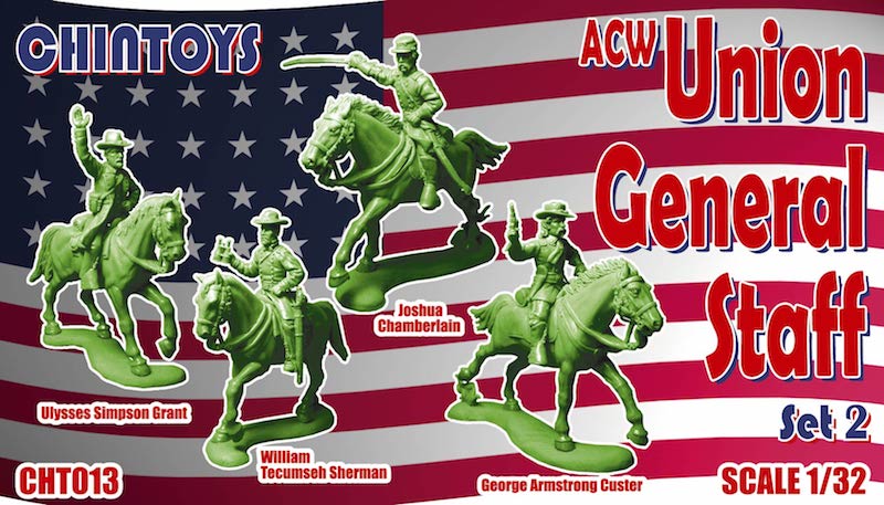 Chintoys CHT013 1:32 ACW/American Civil War MOUNTED Union General Staff 2