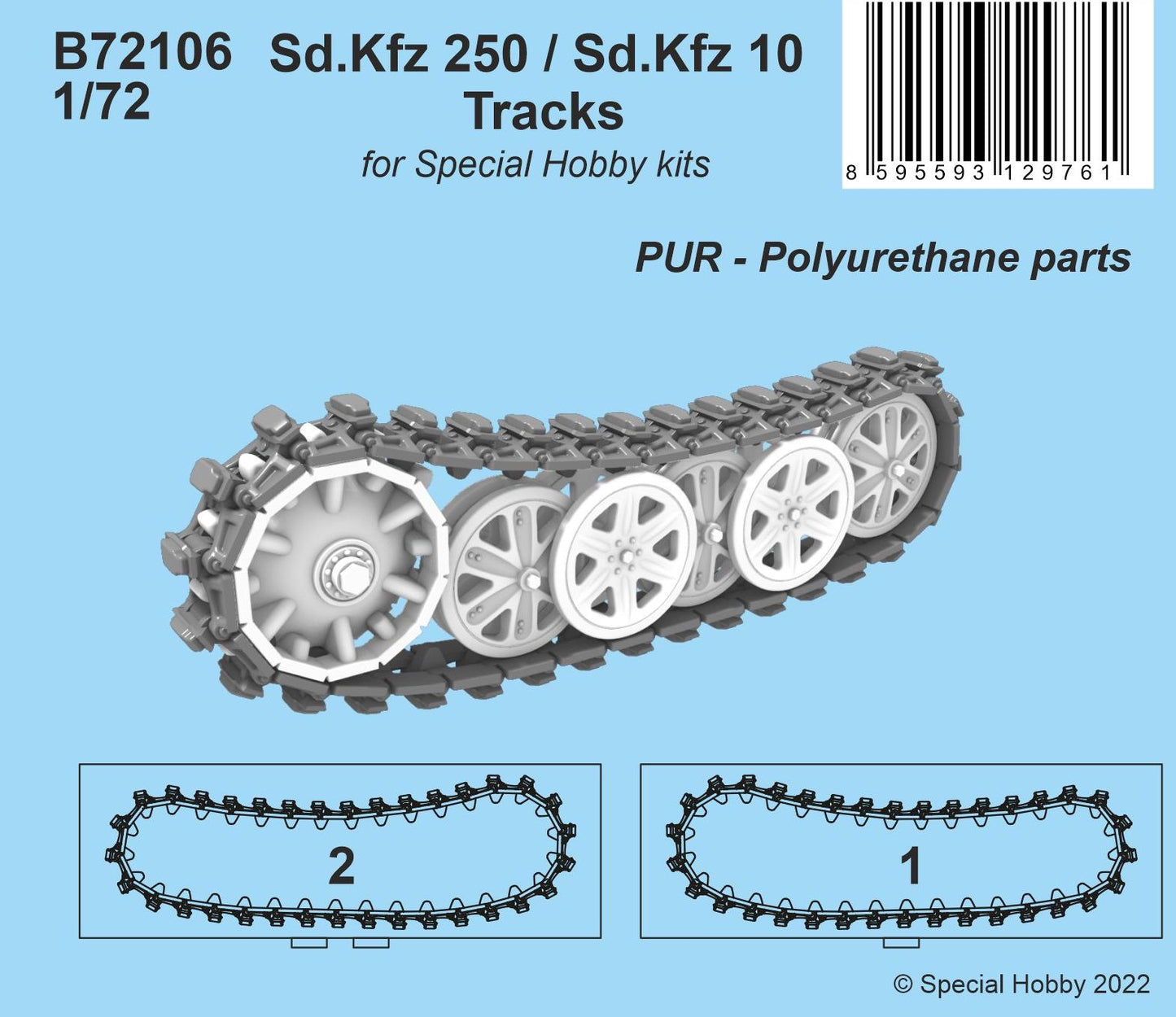 CMK/Czech Master Kits CMB72106 1:72 Sd.Kfz.250/1 and Sd.Kfz.10 tracks
