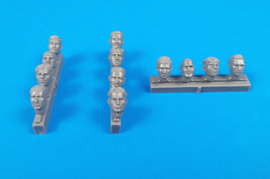 CMK/Czech Master Kits CMF32319 1:32 Universal Pilot Heads-with no head gear