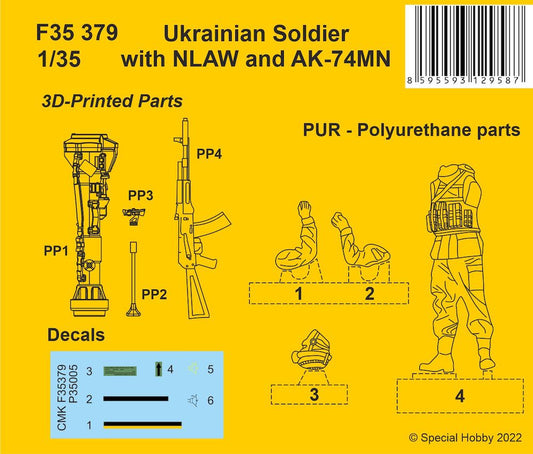 CMK/Czech Master Kits CMF35379 1:35 Ukranian Soldier with NLAW and AK-74MN