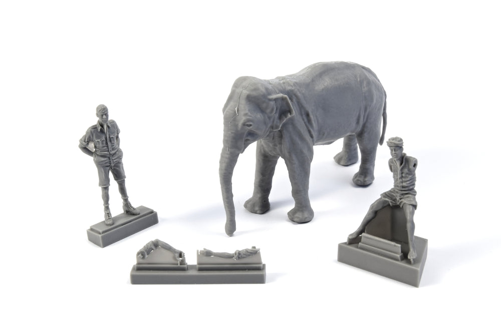 CMK CMF48345 1:48 WWII RAF Mechanic with Indian Elephant & Mahout