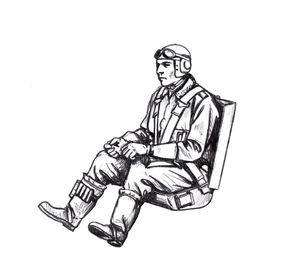 CMK/Czech Master Kits CMF48368 1:48 Messerschmitt Bf-109G German Pilot, seated