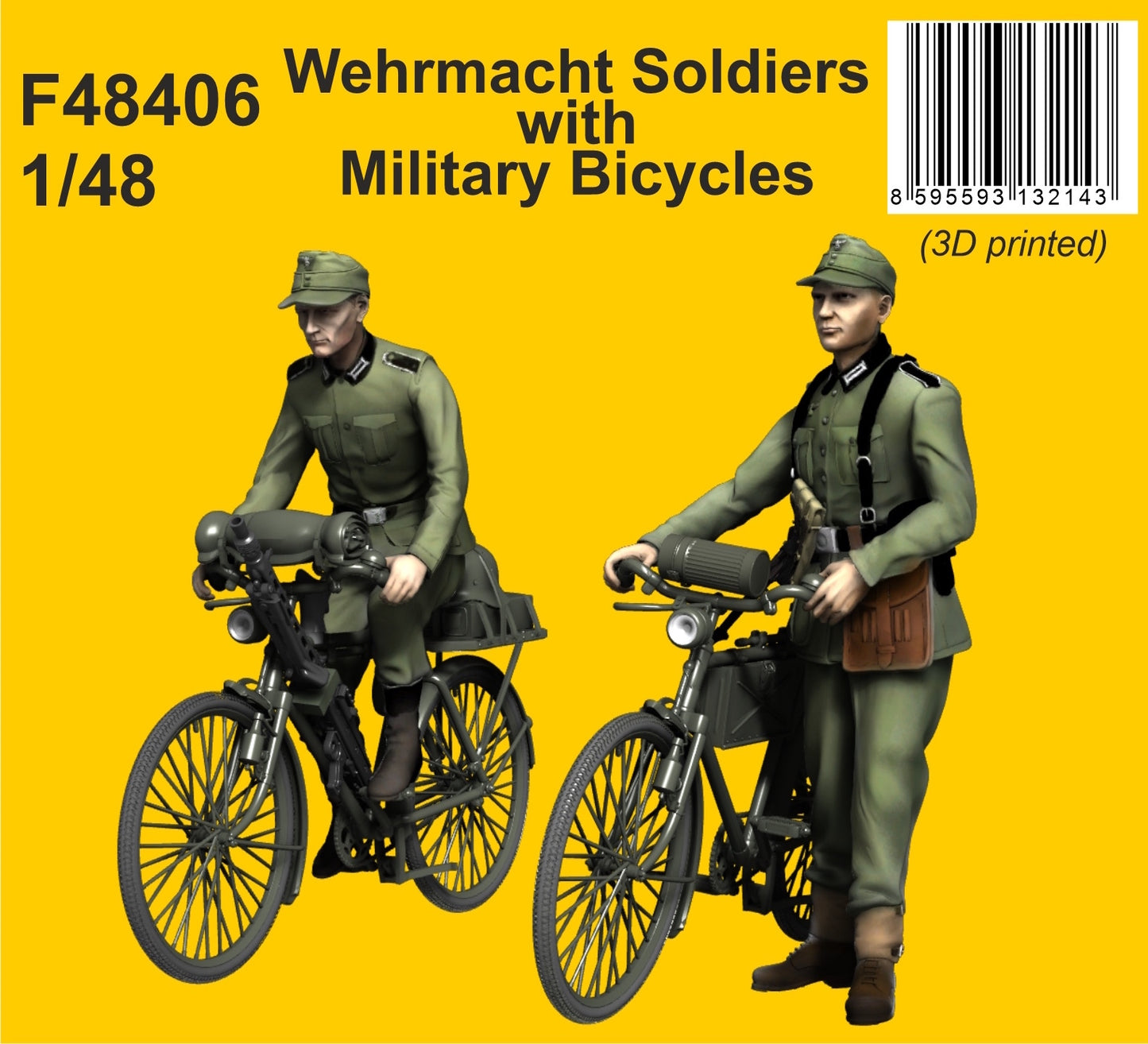 CMK/Czech Master Kits CMF48406 1:48 Wehrmacht Soldiers with Military Bicycles