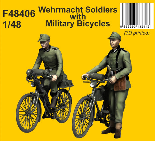 CMK/Czech Master Kits CMF48406 1:48 Wehrmacht Soldiers with Military Bicycles