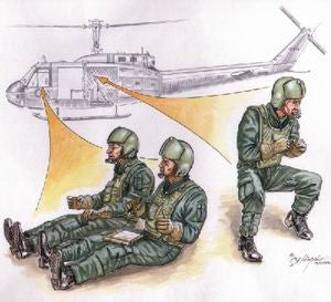 CMK/Czech Master Kits CMF72080 1:72 3 x US Helicopter crew Vietnam