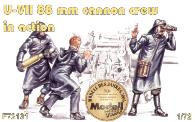 CMK CMF72131 1:72 U-Boat Type VIIc 88mm Cannon Crew Action