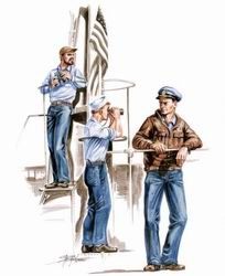 CMK/Czech Master Kits CMF72175 1:72 USS Gato Class Officer figures x 3