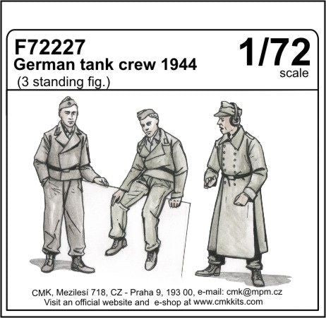 CMK/Czech Master Kits CMF72227 1:72 German 1944 tank crew x 3 standing figures