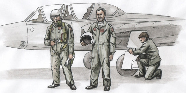 CMK CMF72306 1:72 Two Fouga CM.170 Magister Pilots & a Mechanic
