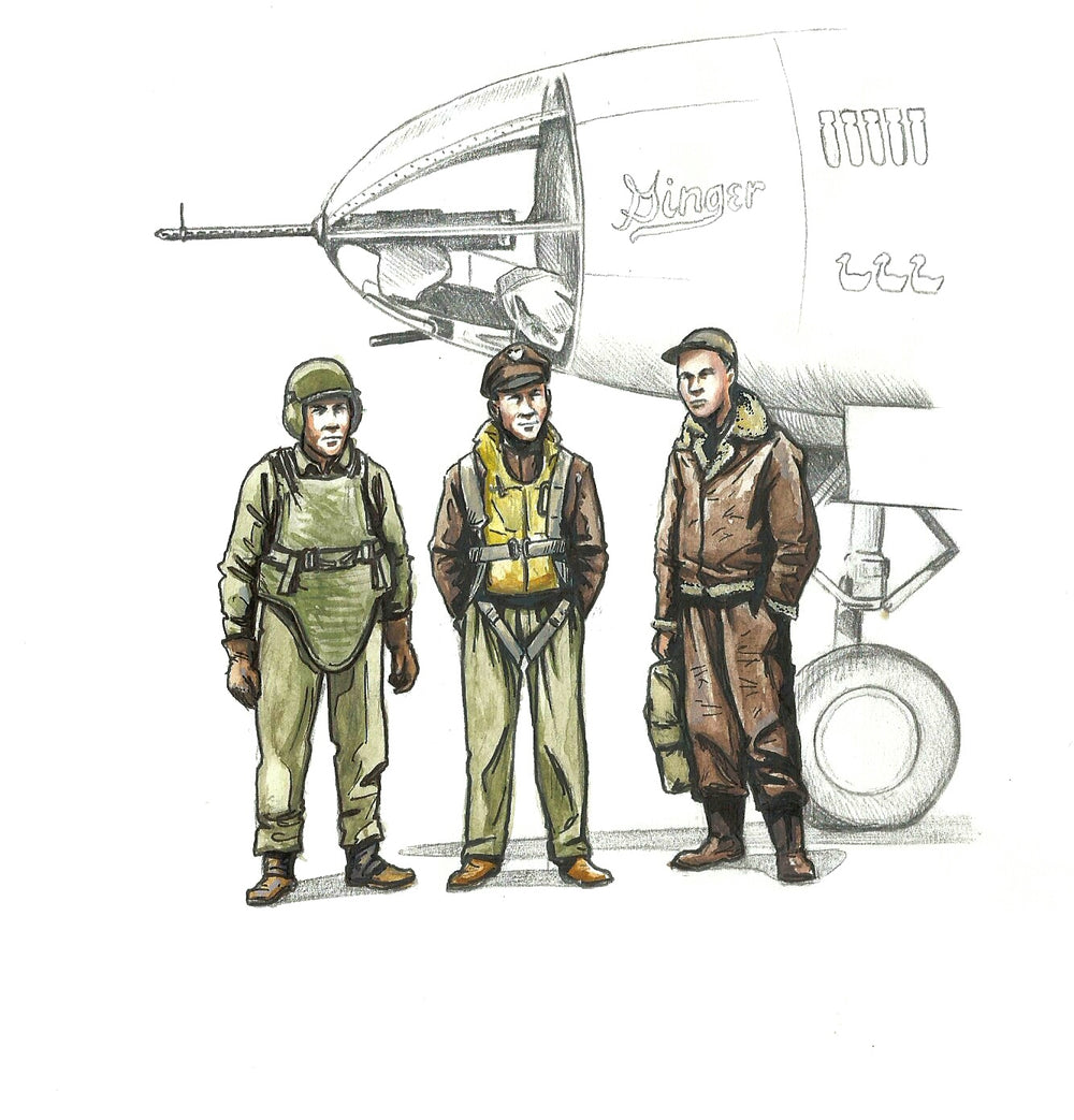 CMK/Czech Master Kits CMF72339 1:72 WWII US bomber pilot and two gunners