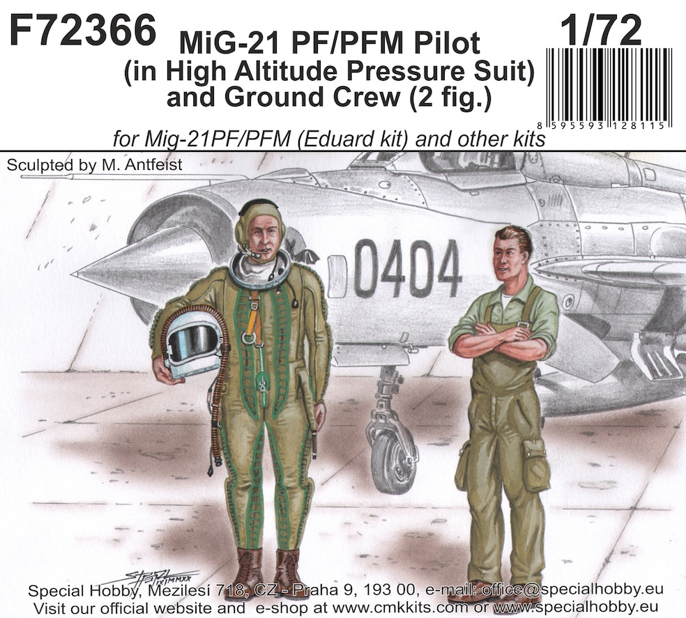 CMK/Czech Master Kits CMF72366 1:72 Mikoyan MiG-21PF/PFM Pilot