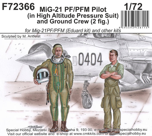 CMK/Czech Master Kits CMF72366 1:72 Mikoyan MiG-21PF/PFM Pilot