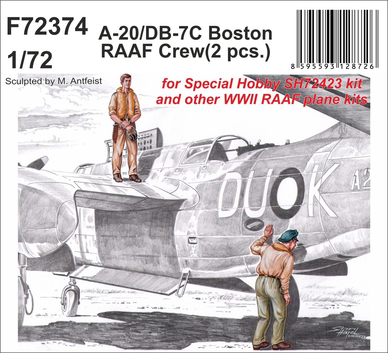 CMK/Czech Master Kits CMF72374 1:72 Douglas A-20/DB-7C Boston RAAF Crew