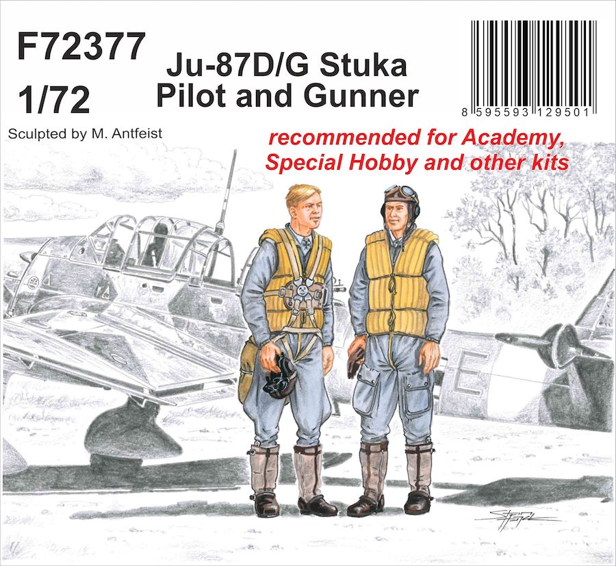 CMK/Czech Master Kits CMF72377 Junkers Ju-87D/G 'Stuka' Pilot and Gunner 1:72