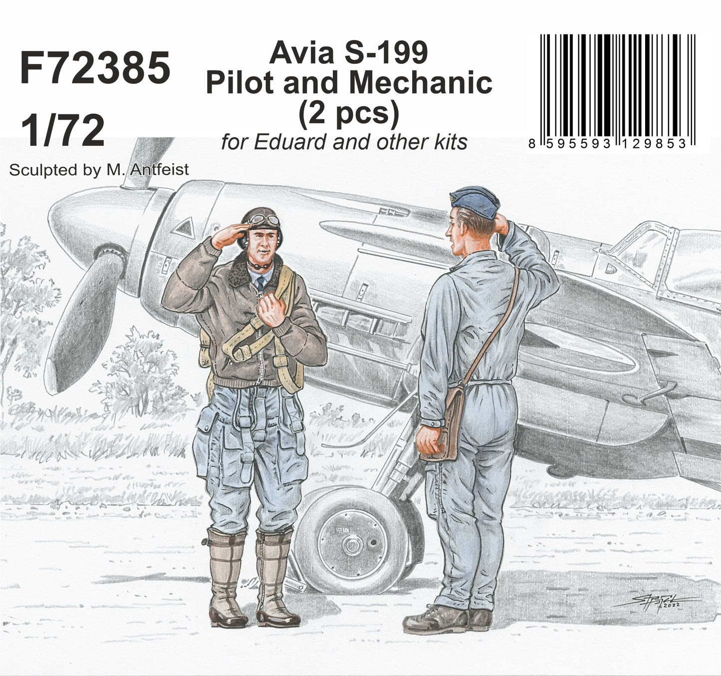 CMK/Czech Master Kits CMF72385 1:72 Avia S-199 Pilot and Mechanic