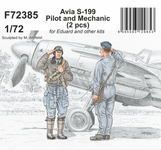 CMK/Czech Master Kits CMF72385 1:72 Avia S-199 Pilot and Mechanic