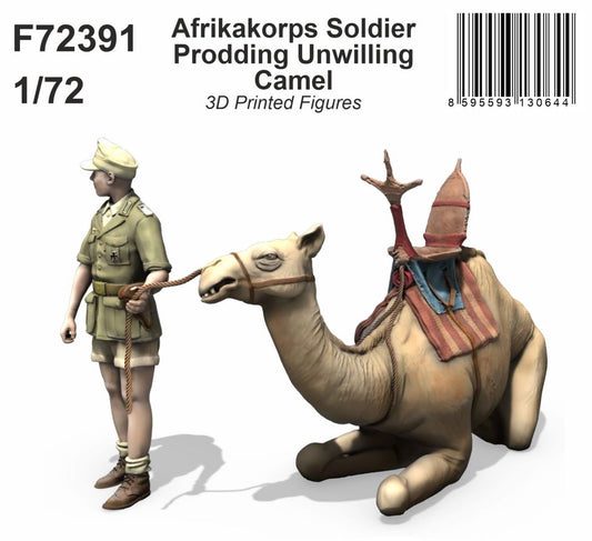 CMK CMF72391 1:72 Afrika Korps soldier prodding unwilling camel