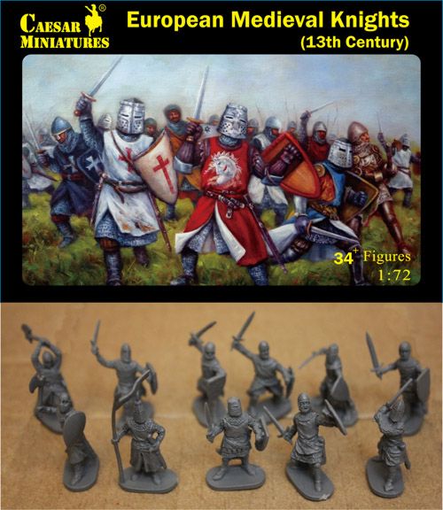 Caesar Miniatures CMH087 1:72 European Medieval Knights, 13th Century
