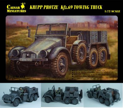 Caesar Miniatures CMH7203 1:72 Krupp-Protz Kfz.69 Towing Truck WWII