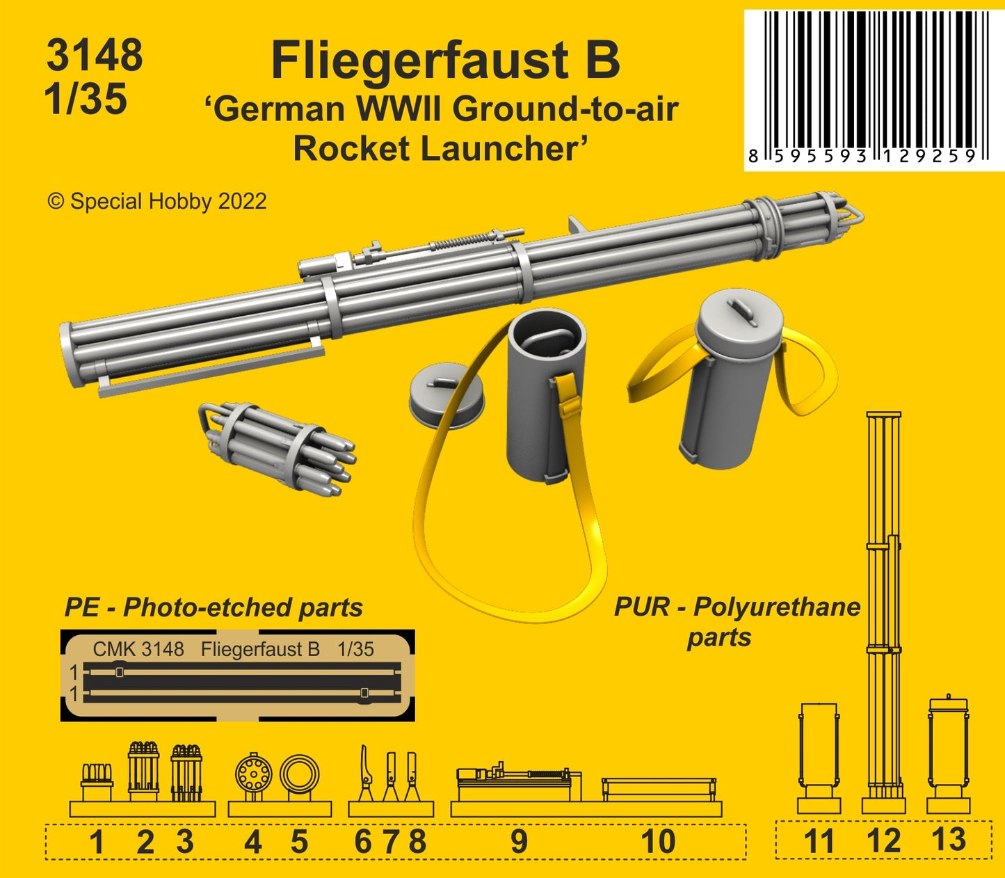CMK CMK3148 1:35 Fliegerfaust B Ground-to-Air Rocket Launcher