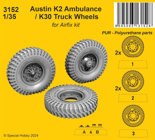 CMK/Czech Master Kits CMK3152 1:35 Austin K2/Y Ambulance / K30 Truck Wheels