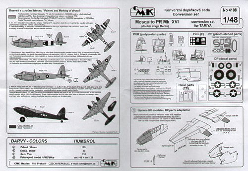 CMK CMK4108 1:48 DH Mosquito PR Mk.XVI Merlin Engine Set