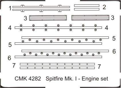 CMK/Czech Master Kits CMK4282 1:48 Supermarine Spitfire Mk.I Engine set