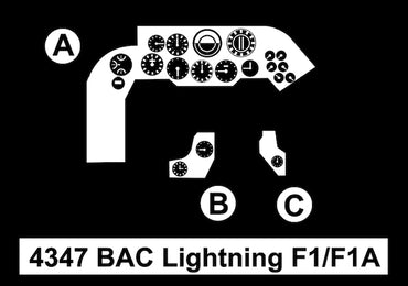 CMK/Czech Master Kits CMK4347 1:48 BAC/EE Lightning F.1/F.1A Cockpit Set