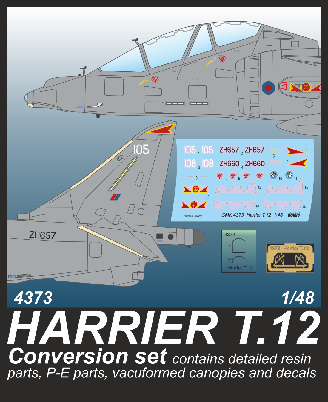 CMK CMK4373 1:48 BAe Harrier T.12 Conversion for Hasegawa GR.7