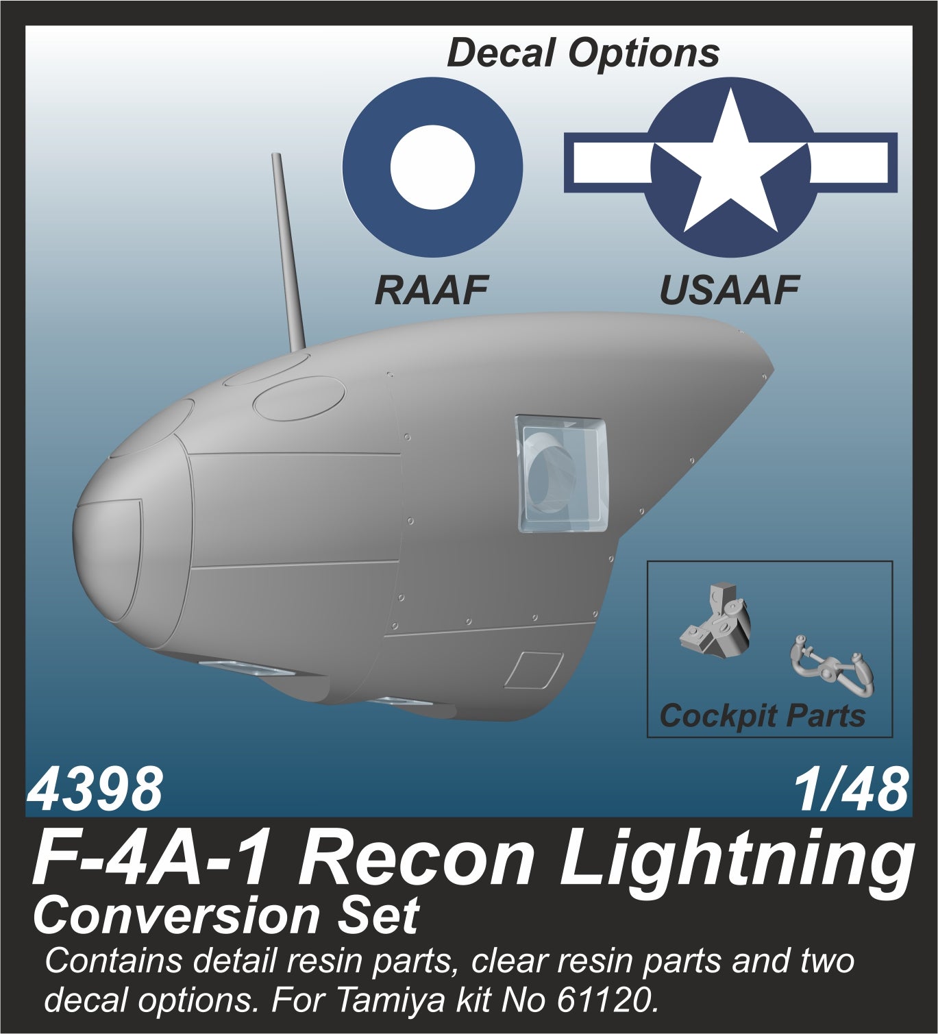 CMK/Czech Master Kits CMK4398 1:48 Lockheed F-4A-1 Recon Lightning Conversion