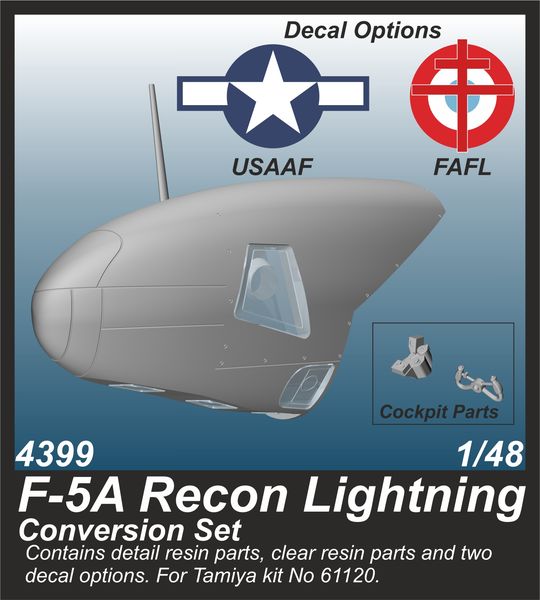 CMK/Czech Master Kits CMK4399 1:48 Lockheed F-5A Recon Lightning Conversion Set
