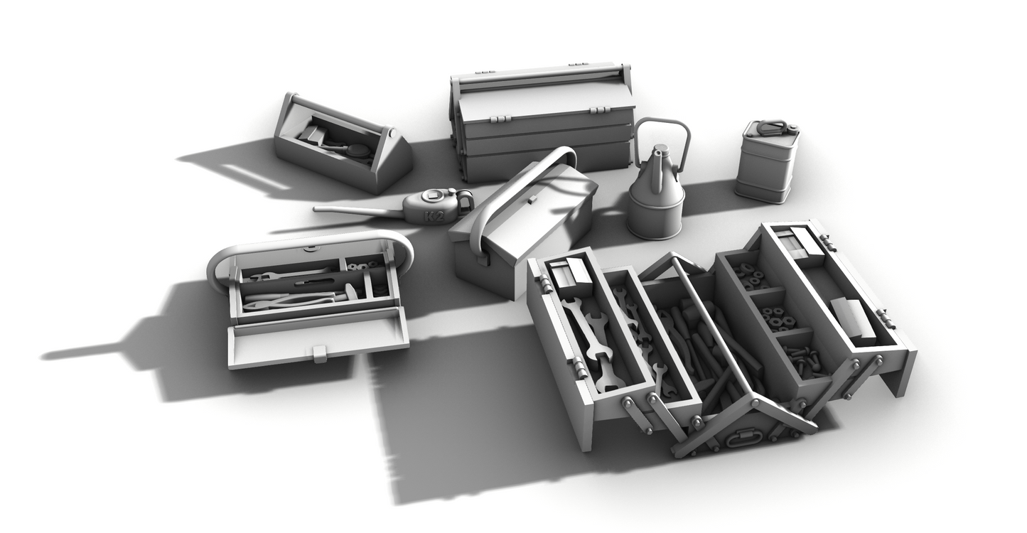 CMK CMK4415 1:48 German WWII Aircraft Maintenance Toolbox