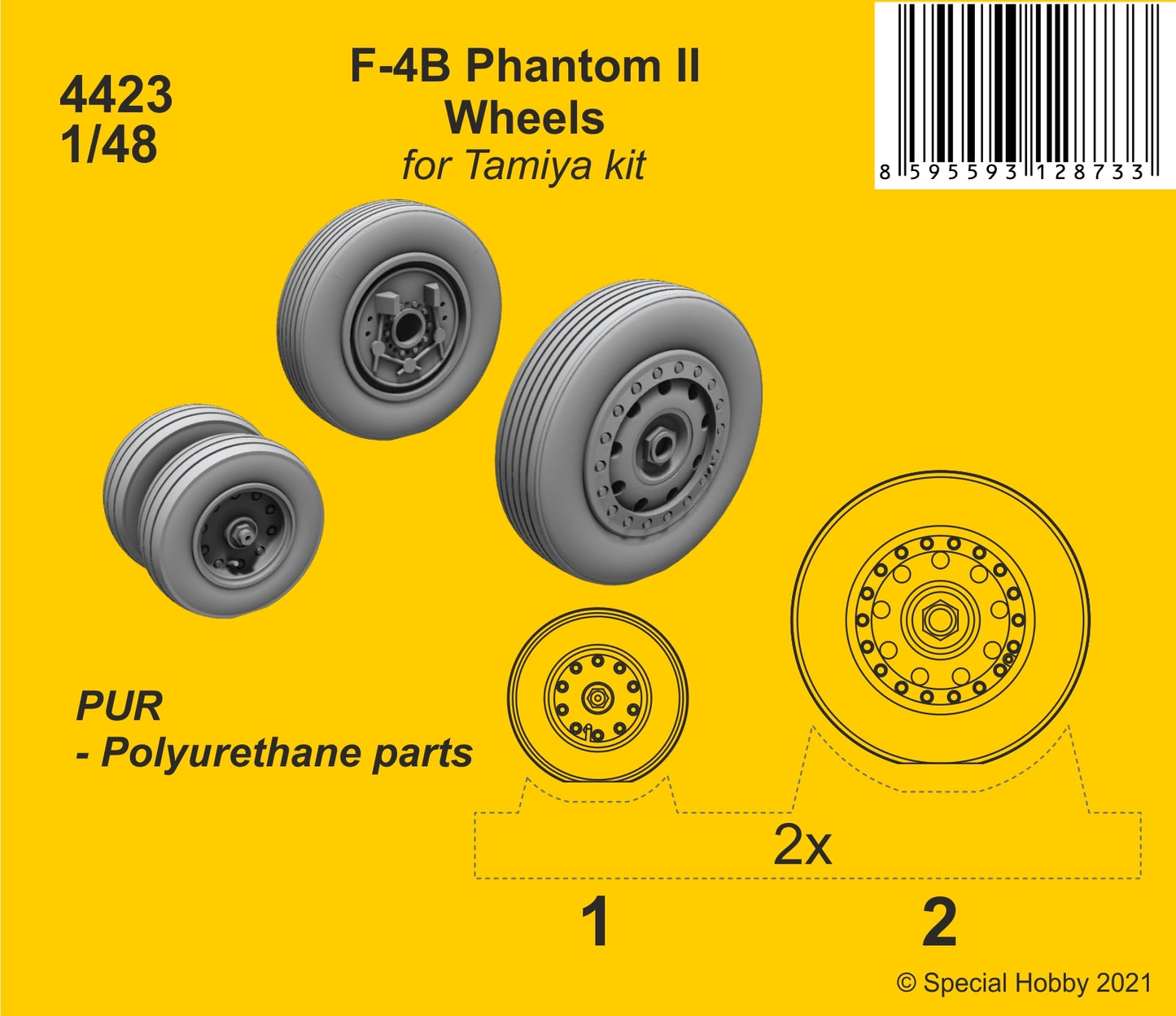 CMK CMK4423 1:48 McDonnell F-4B Phantom Resin Cast Wheels