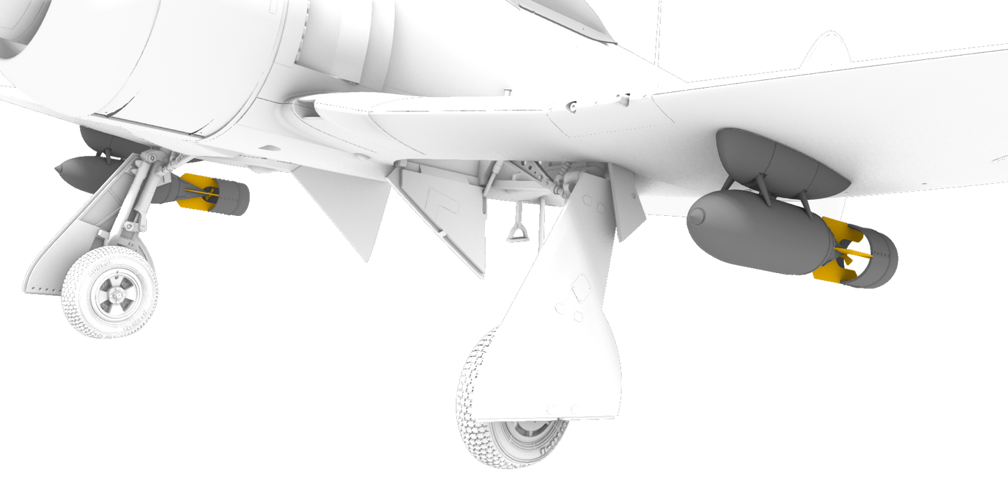 CMK CMK4442 1:48 Hawker Tempest Bomb Racks & 500lb Bombs