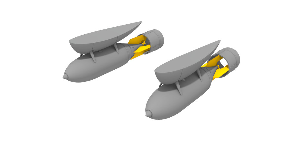 CMK CMK4442 1:48 Hawker Tempest Bomb Racks & 500lb Bombs