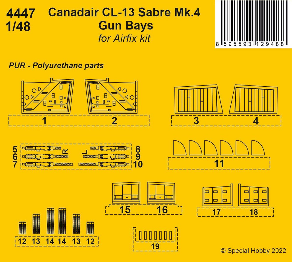 CMK/Czech Master Kits CMK4447 1:48 Canadair CL-13 Sabre Mk.4 Gun Bays