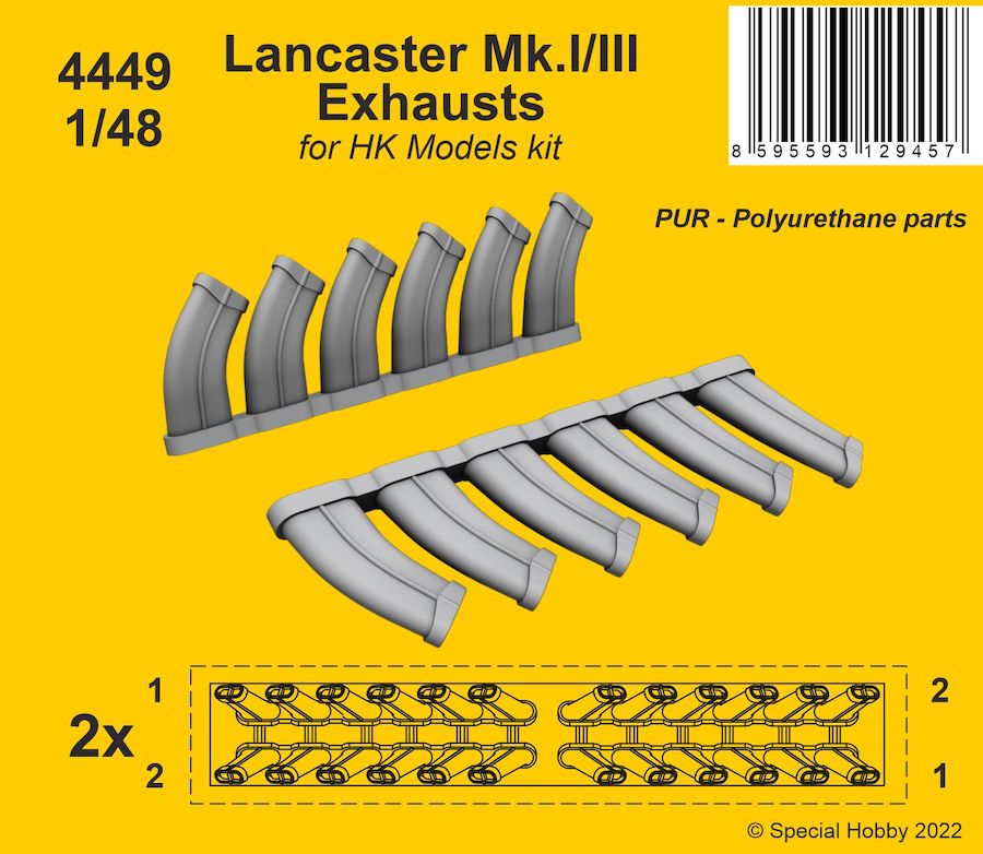 CMK/Czech Master Kits CMK4449 1:48 Avro Lancaster B Mk.I/III exhausts