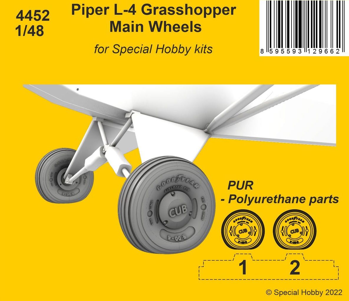 CMK CMK4452 1:48 Piper L-4 Grasshopper Main Wheels