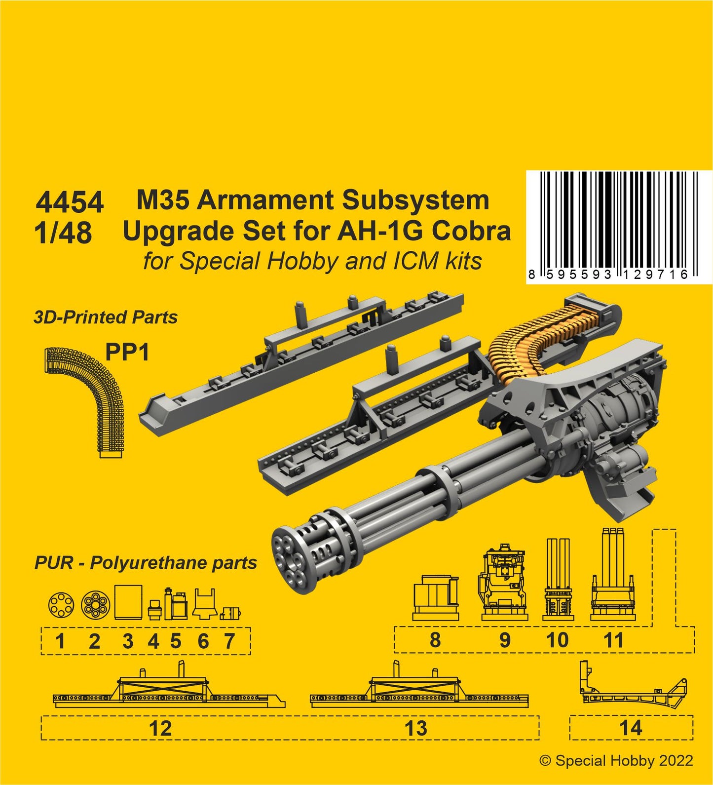 CMK CMK4454 M35 Armament Upgrade for AH-1G Cobra 1:48
