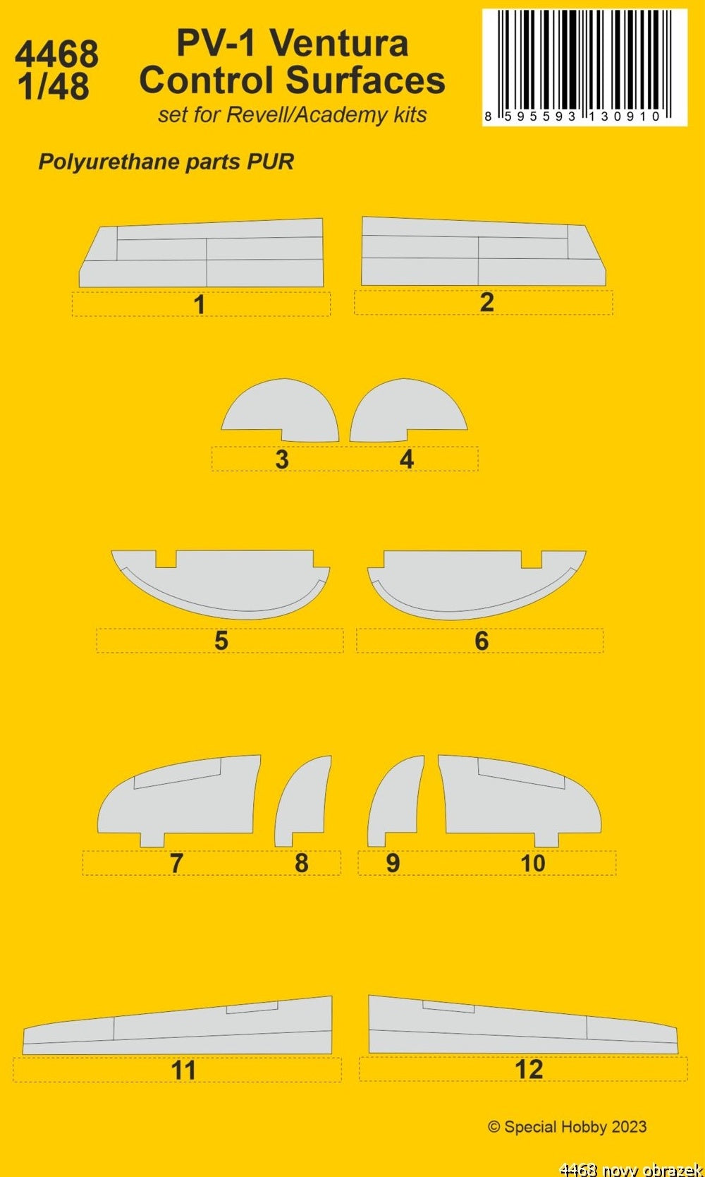 CMK CMK4468 1:48 Lockheed PV-1 Ventura Control Surfaces
