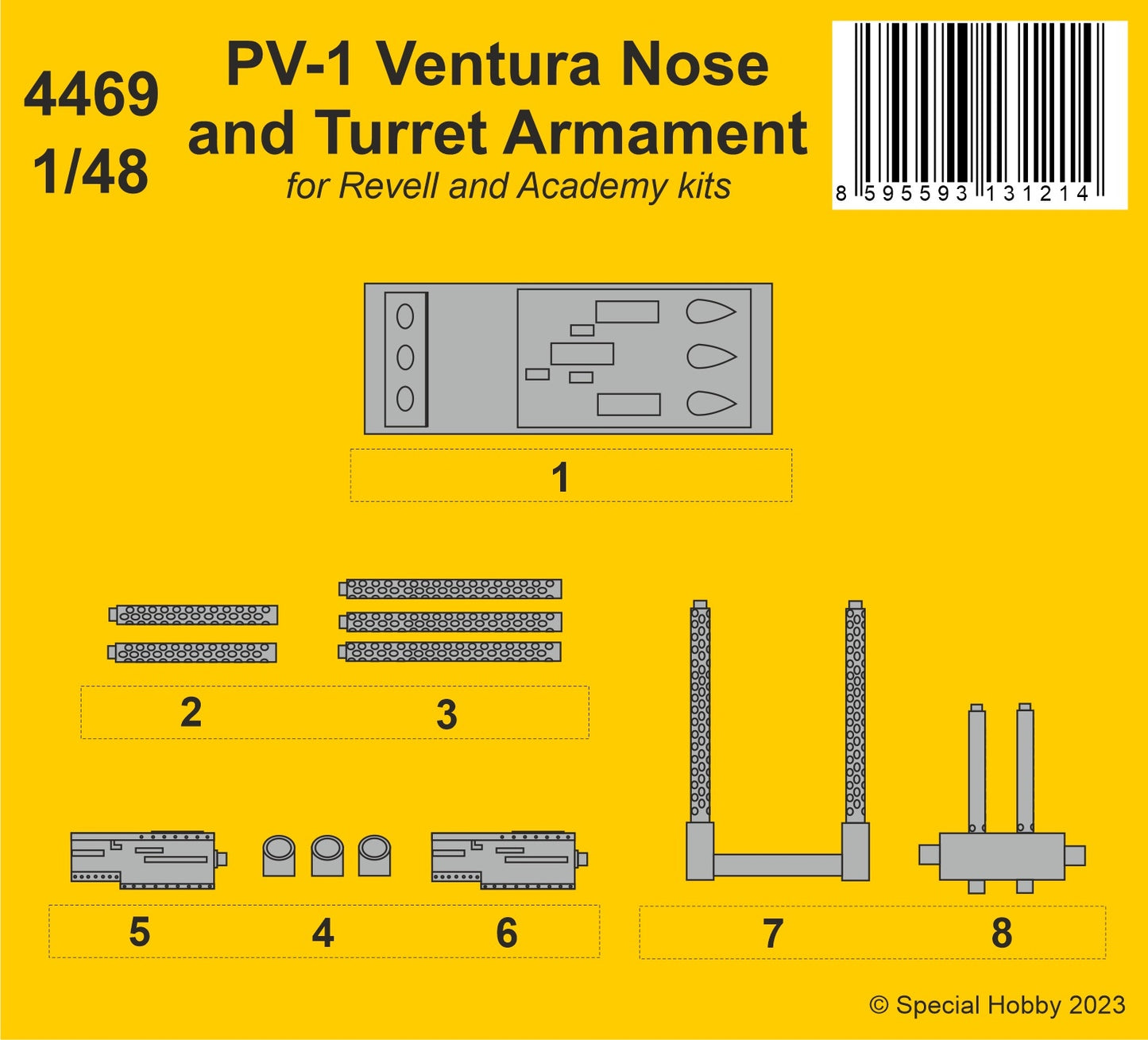 CMK CMK4469 1:48 Lockheed PV-1 Ventura Nose & Turret Armament 1