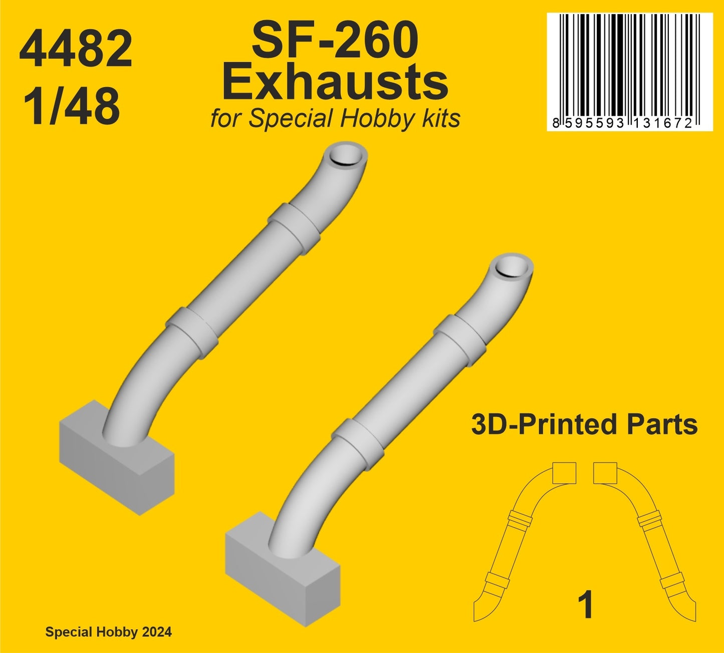 CMK/Czech Master Kits CMK4482 1:48 SIAI-Marchetti SF-260M/AM/W Exhausts