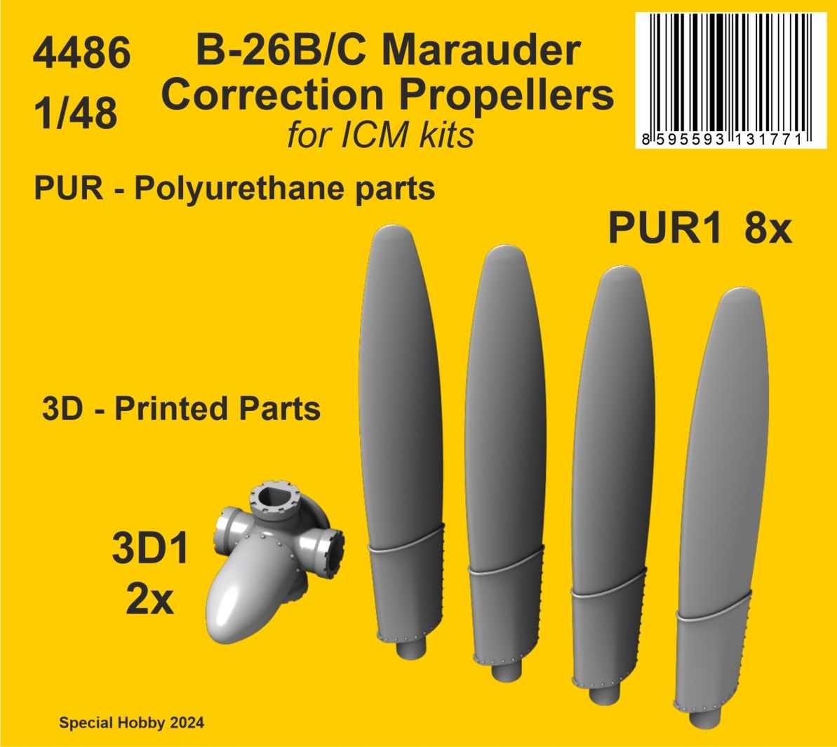 CMK/Czech Master Kits CMK4486 1:48 Martin B-26B Marauder Correction Propellers