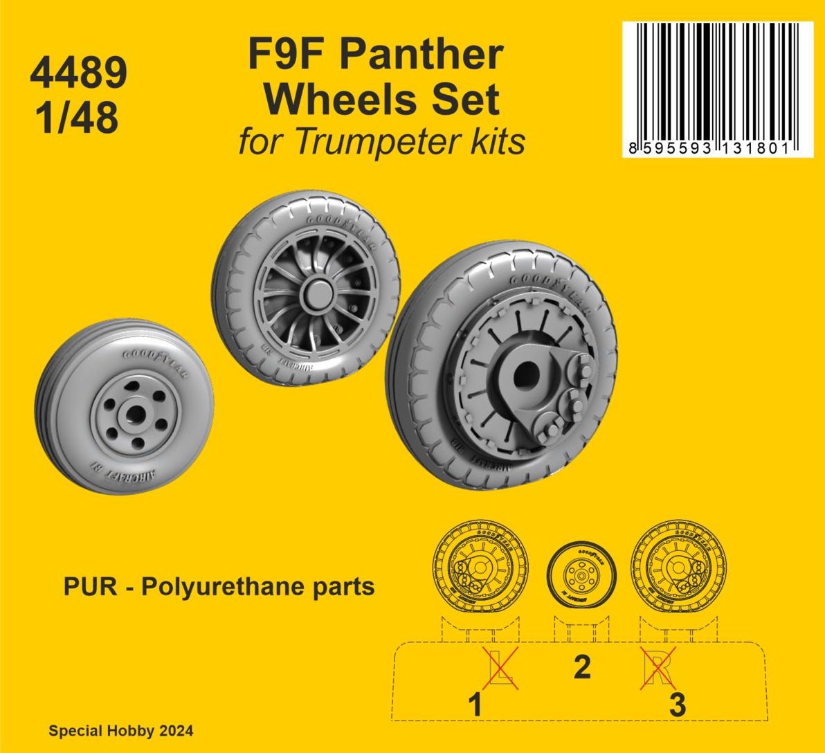 CMK/Czech Master Kits CMK4489 Grumman F9F Panther Wheels Set 1:48