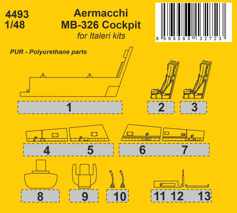 CMK/Czech Master Kits CMK4493 1:48 Aermacchi MB-326 Cockpit details