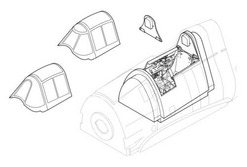 CMK CMK5004 1:32 Grumman F6F-3/F6F-5 Hellcat Interior & Cockpit