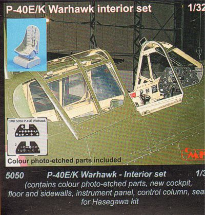CMK/Czech Master Kits CMK5050 1:32 Curtiss P-40E/P-40K Warhawk Interior set
