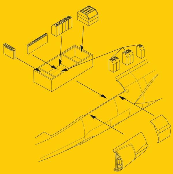 CMK CMK5100 1:32 Lockheed F-104G/S Electronics & Ammo Boxes